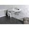 Kingston Brass 30 Carrara Marble Console Sink with Acrylic Legs, Marble WhiteBrushed Nickel LMS30MASQ8 - alternate 6
